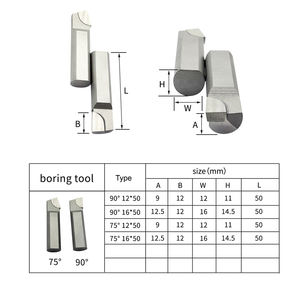 Testa Utensile in Carburo di Tungsteno T5K10K20P30 per Alesatura Motori e Manutenzione Macchine, Utensile da Taglio 90° e 75° - Product Image 2