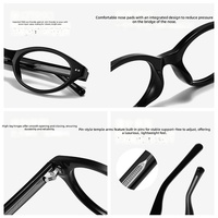 Lunettes anti-lumière bleue ovales élégantes en TR90, monture complète, unisexe, monture optique flexible pour OEM ODM, logo personnalisé, vente en gros