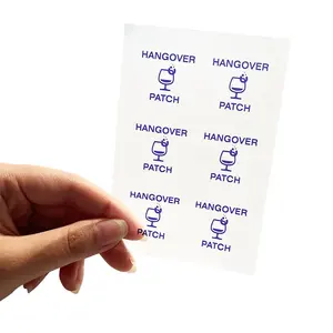 Customized LOGO OEM design on transparent hangover patches made in China Self Adhesive Vitamin Stickers Energy Boost Hangover