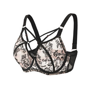 Lingerie sexy grande taille pour femme, style européen et américain, avec armatures, soutien puissant pour <span class=keywords><strong>poitrine</strong></span> généreuse, anti-affaissement, effet push-up, respirante et brodée - Product Image 6