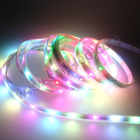 Bande LED programmable RGBW de 10 mm de largeur, IP autre, variateur, éclairage de corde RGB changeant de couleur en vrac, paysage PVC