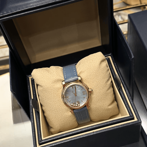 Montre automatique de luxe pour femmes, cadran en nacre rose, accent diamant, boîtier en or rose, montre-bracelet élégante - Product Image 1