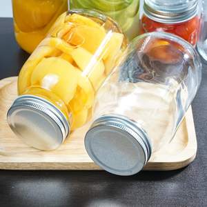 1000ml büyük kapasiteli Mason cam kavanoz şeftali reçel turşu sebze BİBER SOSU mutfak mühürlü cam şişe - Product Image 5