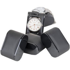 6 Slot legno di lusso scatola di orologi Organizer nuova luce stile nero rosso pelle interna morbida custodia <span class=keywords><strong>Display</strong></span> per orologi realizzati in vetro PC - Product Image 4