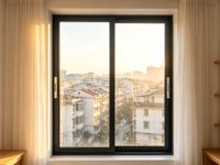 Fenêtres coulissantes en verre à haute efficacité énergétique, fenêtre coulissante en alliage d'aluminium pour les constructeurs, appartements