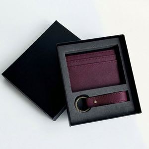 Nueva Cartera Delgada Unisex de PU Saffiano con Anillo para Llaves, Tarjetero, Logotipo Personalizado, Tarjeta de Visita, Juego de Caja de Regalo Perfecto para Viajes - Product Image 1
