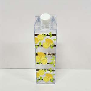 Eco-Friendly Products Ideas 2026 Multi-Color Available Clear Reusable Plastic <b>Milk</b> Carton <b>Box</b> Water Bottle 500Ml Square Cups - Product Image 4