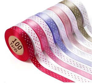 Các loại Polka Dot satin Ribbons loạt các gói cho hàng thủ công Valentines gói quà tặng Tóc cung Giấy Thủ công mỹ nghệ - Product Image 1