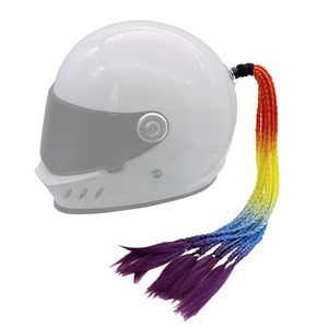 Trenzas de Cola de Caballo con Degradado para Casco, Decoración Universal para Casco de Motocicleta para Motociclistas - Product Image 1