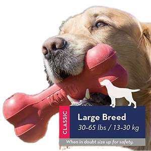 Vendita calda giocattolo interattivo in gomma naturale per cani di sicurezza e cigolio resistente per animali domestici Dispenser cibo molare-Friendly mangiatoia ossa giocattolo da masticare - Product Image 2