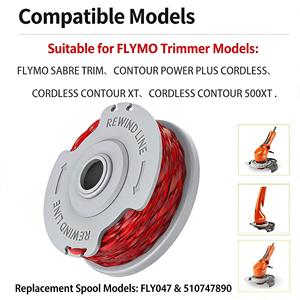 เครื่องตัดหญ้าแบบม้วนด้าย FLY047 510747890 สายไนลอนสำรองขนาด 1.5 มม./11 ม. สำหรับ Flymo Contour Cordless XT,500XT Autofeed - Product Image 6