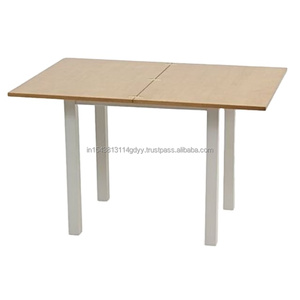 Table à manger industrielle moderne 4 places design simple bois métal pliable pour salle à manger bureau et bar pour hôtels - Product Image 1