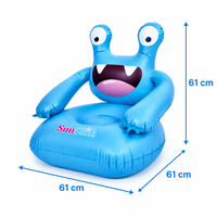 Chaise gonflable pour enfants en PVC en gros, forme de dessin animé, pour la maison et la plage