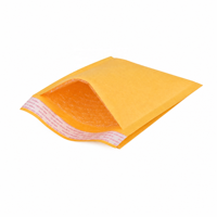 Enveloppes matelassées jaunes à fermeture facile en LDPE avec bulles, résistantes aux intempéries, pour produits de soin de la peau, cosmétiques, marques de beauté et soins personnels