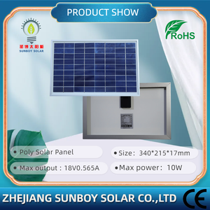Sunboy סולארי מותאם אישית 10w פולי זכוכית מודול פאנל סולארי 18 + יעילות 18.5% לטעינה 12v פרק סוללה ו-סוג תא - Product Image 2
