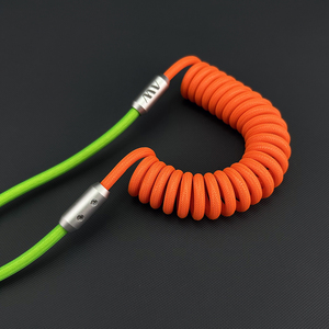 Cable USB C-C de 240W, Trenzado, de Silicona, Retráctil, con Diseño Colorblock y Curvado, para Carga Rápida, Compatible con <span class=keywords><strong>iPhone</strong></span> 17-15 - Product Image 4