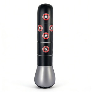 Pvc Vertical Boxing Punching Bag <b>Inflatable</b> With Target Zones For Kids And Adults Home Fitness Training - Product Image 1