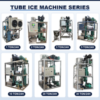 Machine à glace industrielle automatique à refroidissement par eau de 10 tonnes en acier inoxydable 304 pour compresseur, diamètre 22 mm, fiable et durable