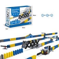 Train de dominos électrique éducatif, puzzle, scène de bricolage, jeu de course en marbre, blocs de dominos personnalisables, jeu de société pour enfants, jouets, cadeau