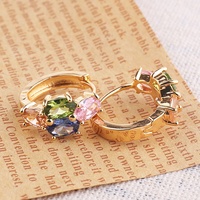 Bijoux Fantaisie de Mode Plaqué Or 18 carats 18k, Bijoux Originaux en Zirconia, Fournitures de Bijoux, Boucles d'Oreilles