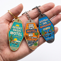 Vente en gros de porte-clés personnalisés de haute qualité avec logo imprimé, en alliage de zinc, style vintage, promotionnels, pour hôtel, motel