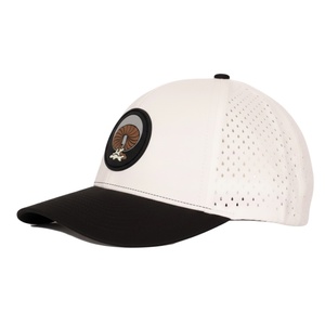Casquette de golf OEM personnalisée en maille perforée avec logo, 6 panneaux, visière légèrement incurvée, snapback, patch en caoutchouc imperméable - Product Image 3