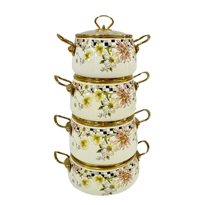 Ensemble de casseroles <span class=keywords><strong>en</strong></span> émail de haute qualité de style français Boyang, 4 pièces, ustensiles de cuisine, marmite - Product Image 6