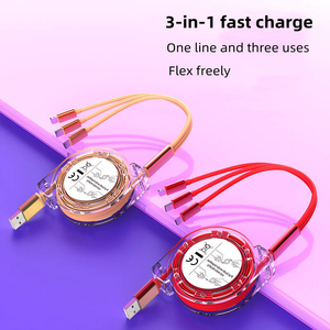 Cable USB Retráctil 3 en 1, Cargador Multifuncional de Carga Rápida para Teléfono, USB para iPhone, Micro USB, Tipo C, Cables Android - Product Image 6