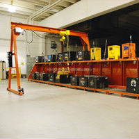 Grue mobile de portique de déplacement motorisée de levage de matériel d'atelier d'approbation de la CE 5 tonnes