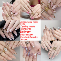 Faux ongles en gel 3D pré-dessinés style européen et américain, motif croix de fleurs, strass, style français, à presser sur les doigts, en ABS