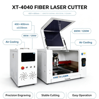 Machine de découpe laser à fibre de bureau 800W avec commande CNC de type portique, facile à utiliser, refroidissement par air pour plaques d'acier inoxydable