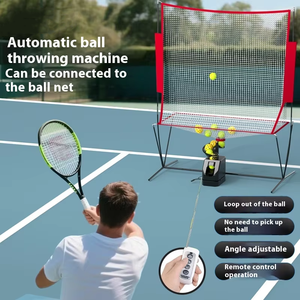 Máquina Lanzadora Profesional de 33 <span class=keywords><strong>Pelotas</strong></span> de Pickleball y Tenis con Control Remoto y Red Equipo de Entrenamiento de Lanzamiento Automático - Product Image 1
