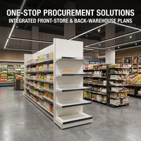 Étagères de supermarché commerciales, rayonnages robustes pour magasins de détail, présentoirs métalliques, fabricant d'équipements pour épiceries