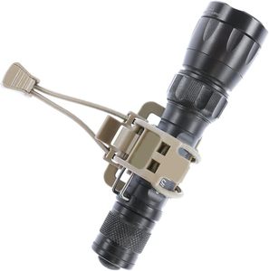 Support de lampe torche à fixation rapide élastique double point personnalisé avec bouton de tension réglable et dents antidérapantes pour usage extérieur et quotidien - Product Image 1