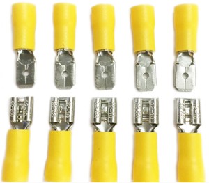 2.8/4.8/6.3mm pirinç yalıtımlı halka maça terminali otomotiv teli sıkma konektörü (22-16 AWG) - Product Image 2