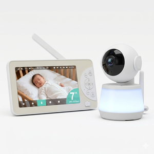 กล้องวงจรปิดสำหรับเด็ก KT714W ขนาด 7 นิ้ว ความละเอียด 720P HD พร้อมระบบ WiFi อัจฉริยะ ตรวจจับการเคลื่อนไหวและการร้องไห้ด้วย AI และบันทึกวิดีโอพร้อมจับภาพหน้าจอ - Product Image 1