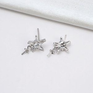 Juego de Anillo y Colgante de Plata S925 Wenchi sin Perforación con 10-12 Perlas, Accesorios DIY, Bandeja Vacía para Incrustaciones, Modelo 16197 - Product Image 3