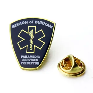 Pin kerah preceptor layanan paramedis lencana perawat logam logo kustom