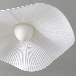 Nordic Ins Wit Lotusblad Hanglamp Led Decoratieve Metalen Doek Plafondlamp Voor Thuis