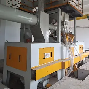 Steel Structure Overail Rail Shot Blasting Machine Tunnel Blast And Painting Line Roller Conveyor Shot Blasting Machine