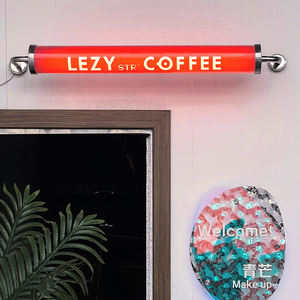 La caja de luz de tubo redondo acrílico transparente está equipada con una cartelera iluminada cilíndrica LED de alto brillo en <span class=keywords><strong>el</strong></span> interior - Product Image 2