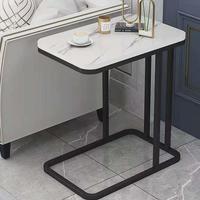 Table d'appoint en bois au design contemporain, table basse moderne et minimaliste de luxe avec pieds en métal pour la maison, le bureau ou l'école