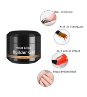 Gel Constructor de Uñas Duro OEM para Nail Art, Gel de Extensión sin HEMA en Tarro, Gel UV para Uñas de Marca Privada