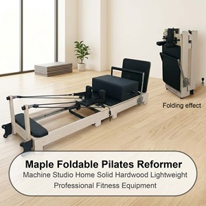 เครื่องออกกำลังกายแบบพับได้ Maple Reformer รุ่น WP-FMRW 1 ทำจากไม้เนื้อแข็ง น้ำหนักเบา เหมาะสำหรับใช้ในบ้าน คุณภาพระดับมืออาชีพ พับเก็บได้ประหยัดพื้นที่ - Product Image 1