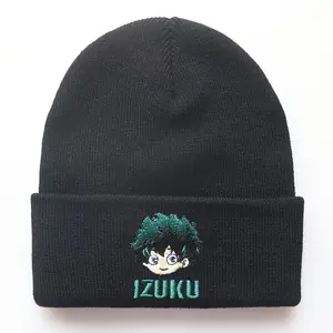 12 Color Anime My Hero Academia Warm Embroidered Knit Hat for Driving in Autumn and Winter