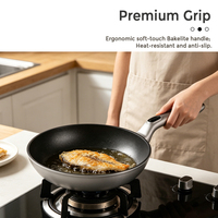 Ensemble de casseroles et poêles en aluminium forgé antiadhésif FLUXCHEF 5 pièces, compatible induction, FDA LFGB, fabrication OEM ODM, logo personnalisé