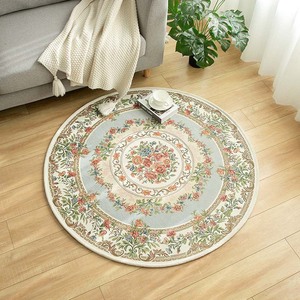 Tappeto Circolare in Velluto Cristallo, Grande Tappeto per Soggiorno, Motivo Geometrico Vintage, Resistente all'Usura, per Divano - Product Image 3