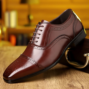 Zapatos Derby de Estilo Británico para Hombre de Alta Calidad, Zapatos de Vestir Formales Casuales de Negocios con Empalmes de Cuero Vintage - Product Image 4
