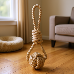 Juego de Cuerda Tejida con Pelota de 830 cm, Juguete Interactivo para Mascotas - Product Image 3