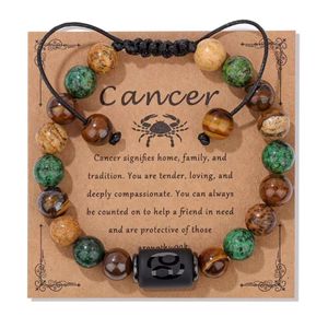 Das 12 Zodiac Naturstein Perlen Armband mit begleitenden Gruß karte ist das beste Armband Geschenk für Sternzeichen Geburtstage - Product Image 5